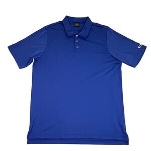 Oakley Golf, Wicking Performance Blue Short Sleeve Polo Shirt, Size XL/TG